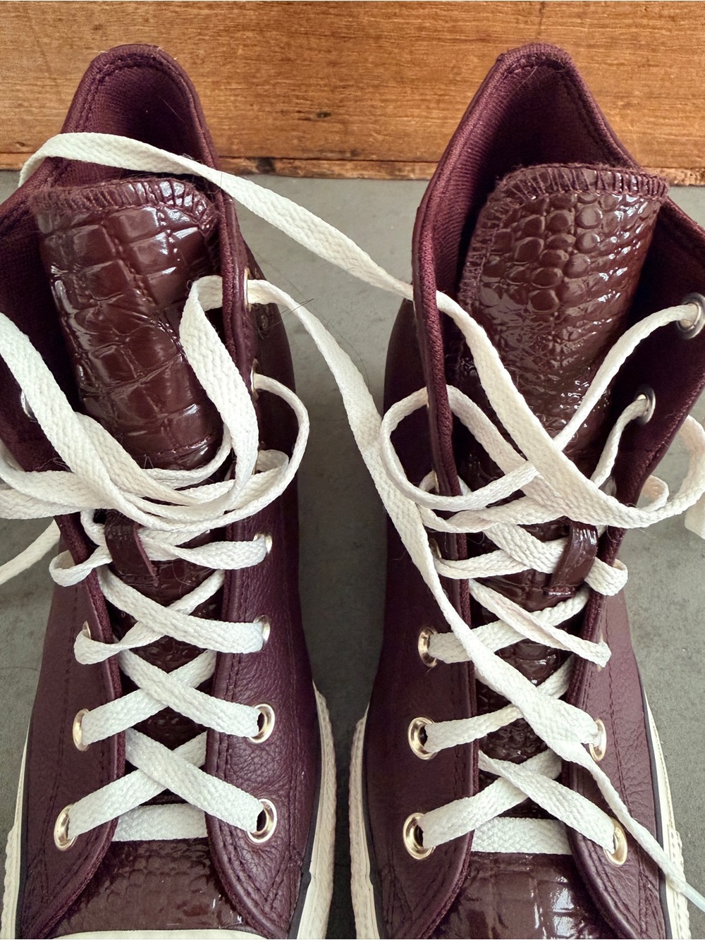 Converse All Star High Top Sneakers - Dark Brown and White - Picture 5 of 10